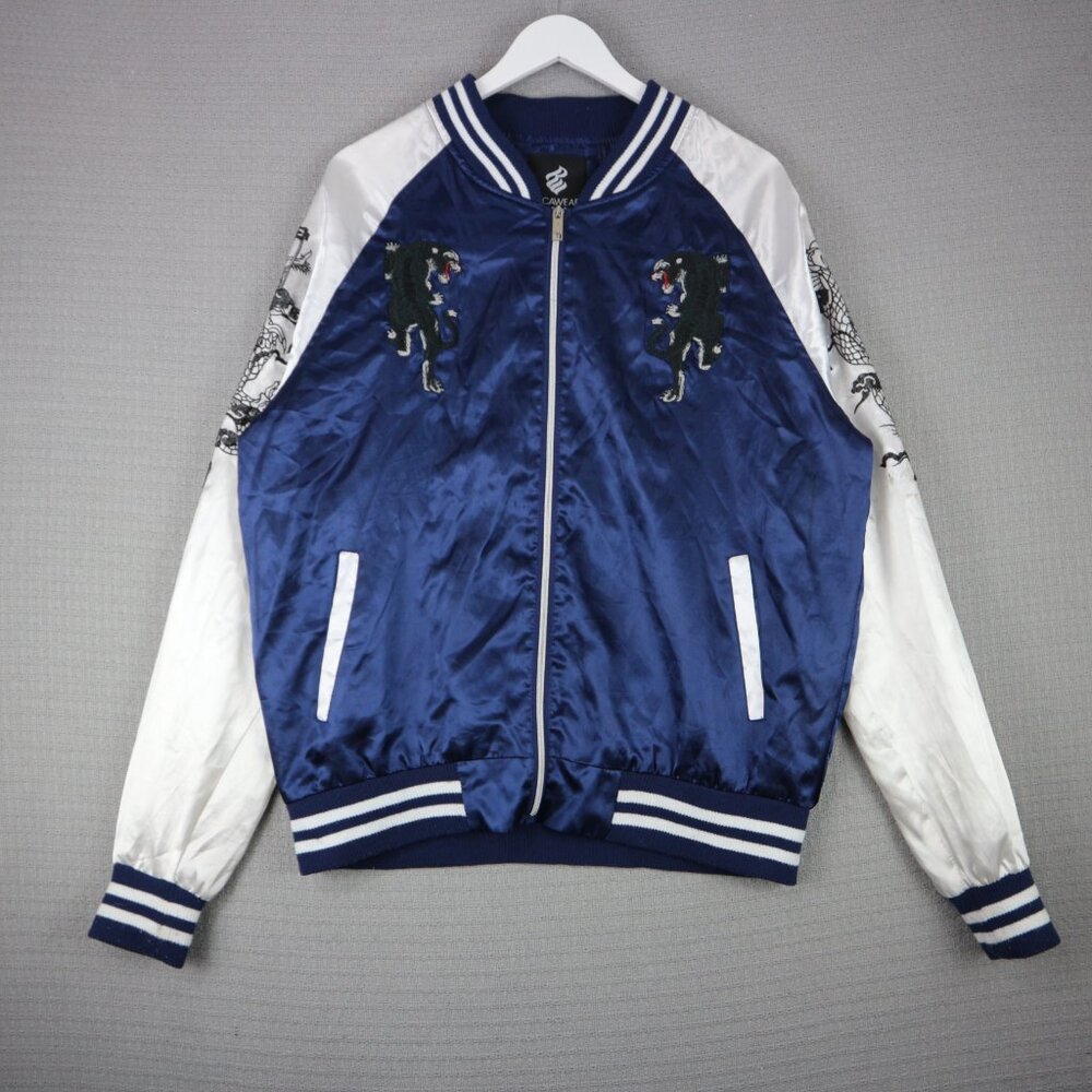 Rocawear Sukajan Bomber Jacket Y2K Streetwear Grail Dragon Tiger Mens Large - Picture 2 of 10